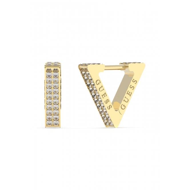 Ladies Crazy Gold Crystal Triangle Hoop Earrings UBE03306YGGuess JewelleryUBE03306YG