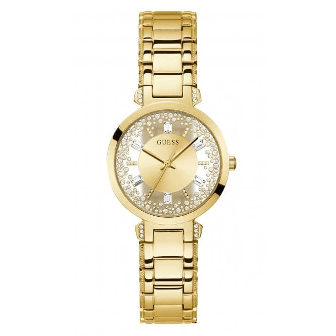 Ladies Crystal Clear Stainless Steel Gold Tone Watch GW0470L2Guess WatchesGW0470L2