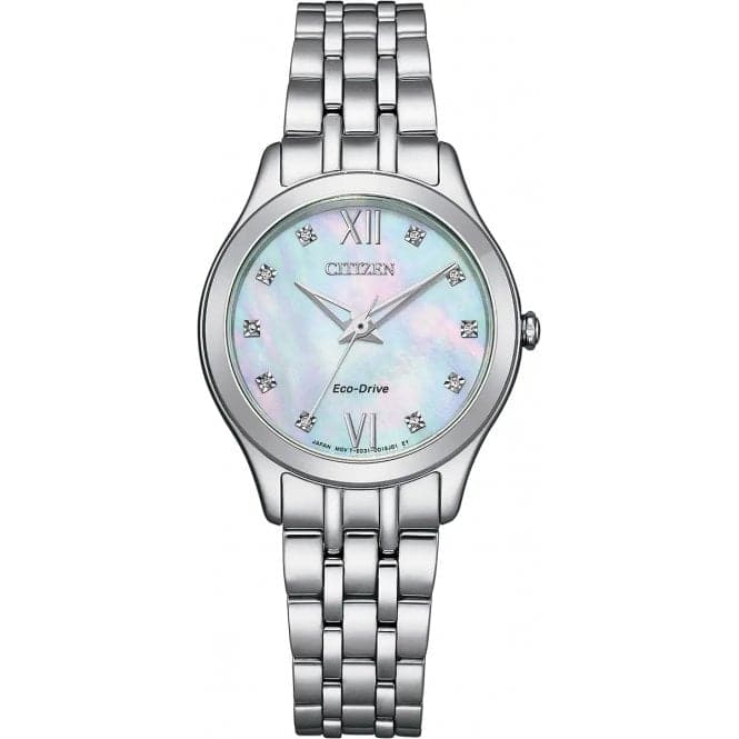 Ladies Eco - Drive Silhouette Diamond Bracelet Watch EM1010 - 51DCitizenEM1010 - 51D