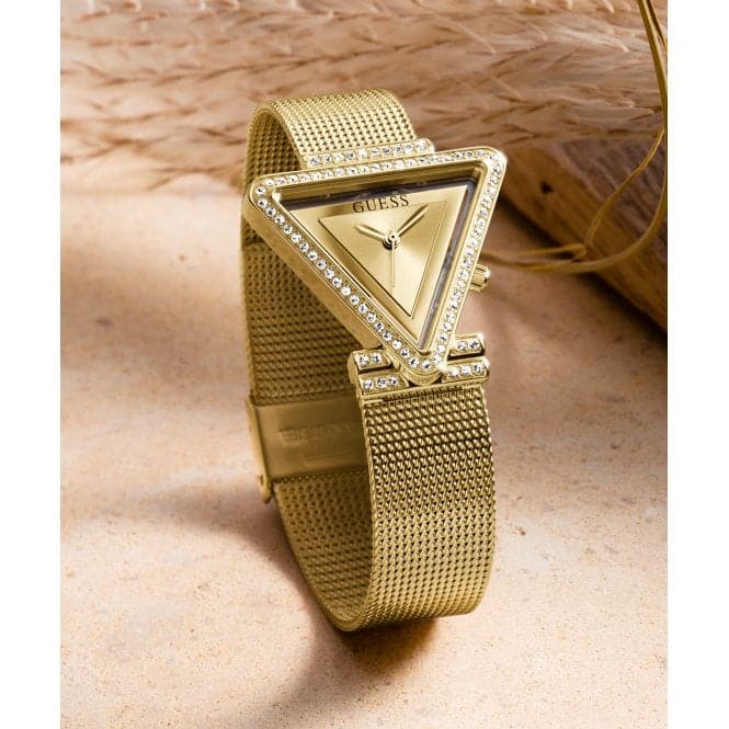 Ladies Fame Stainless Steel Mesh Gold Tone Watch GW0508L2Guess WatchesGW0508L2