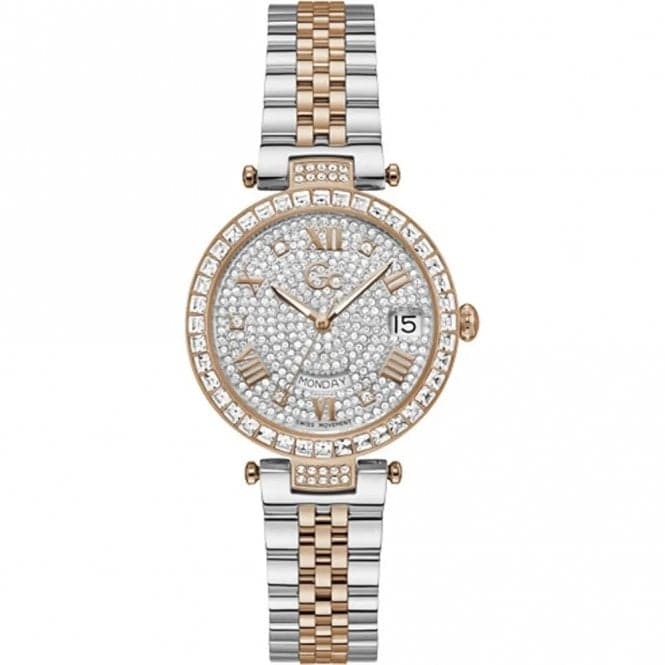 Ladies Flair Crystal Silver & Rose Gold Watch Z01014L1MFGc WatchesZ01014L1MF