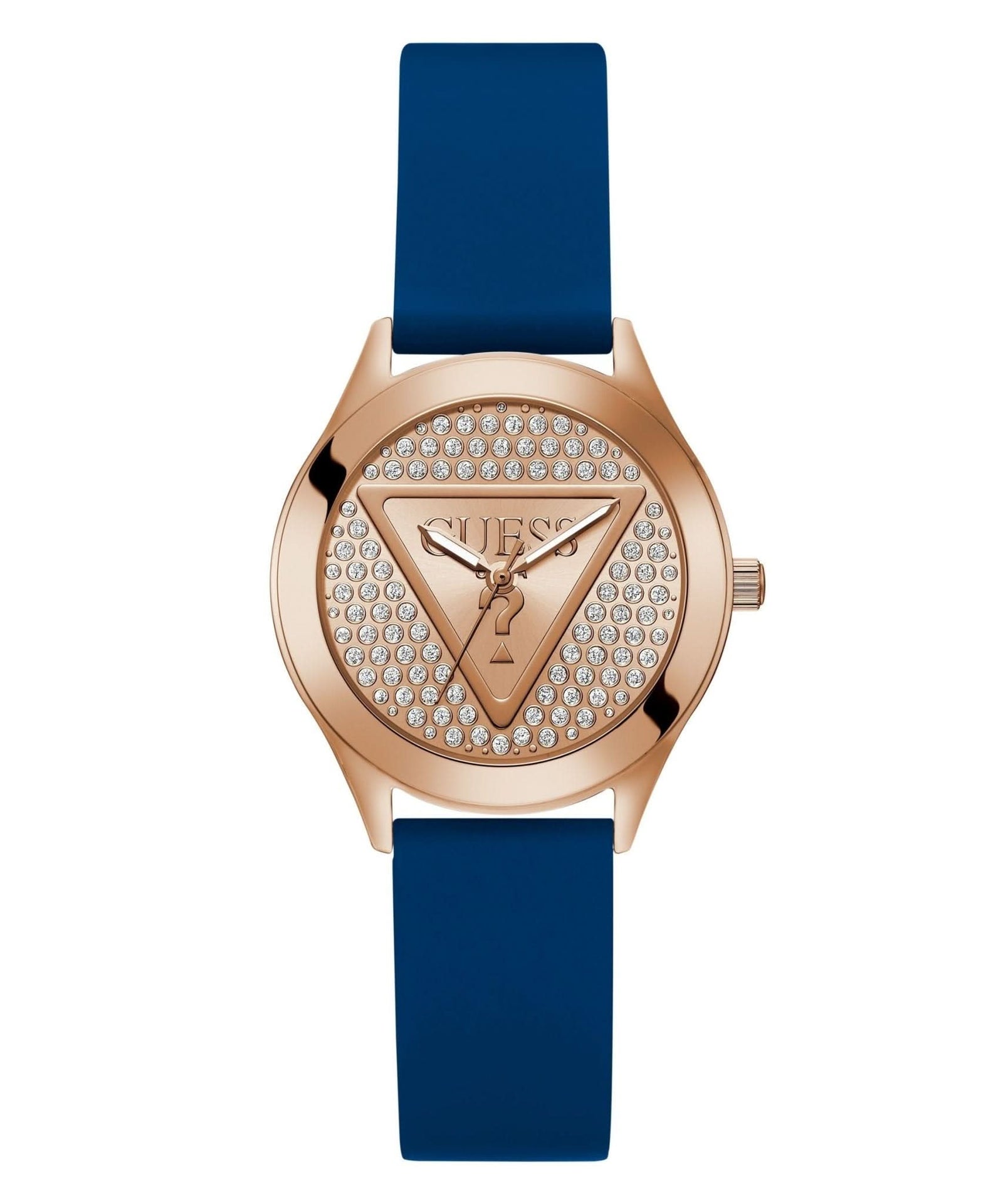 Ladies Glitz Plaque Rose Gold Tone Silicone Watch GW0745L4Guess WatchesGW0745L4
