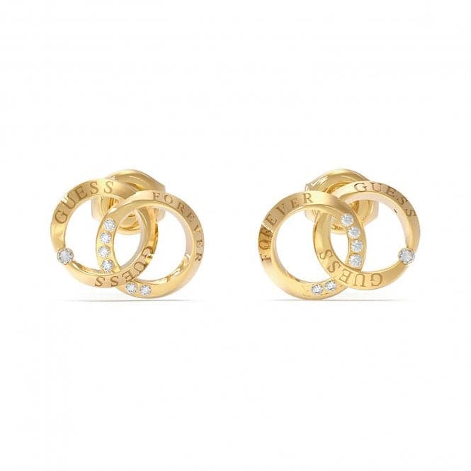 Ladies Gold Plated Forever Links Stud Earrings UBE02190YGGuess JewelleryUBE02190YG
