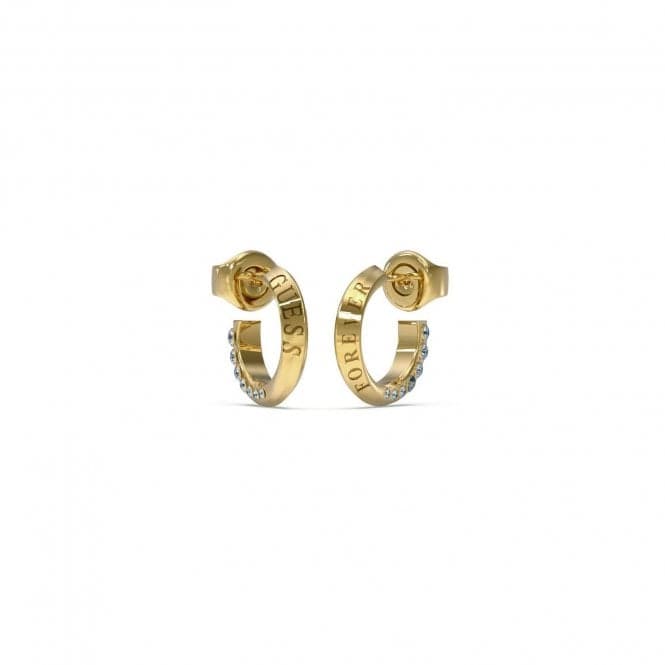 Ladies Gold Plated Forever Mini Hoops Earrings UBE02189YGGuess JewelleryUBE02189YG