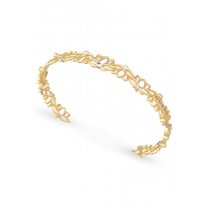 Ladies Gold Plated Lotus Crystals Bangle UBB01348YGLGuess JewelleryUBB01348YGL