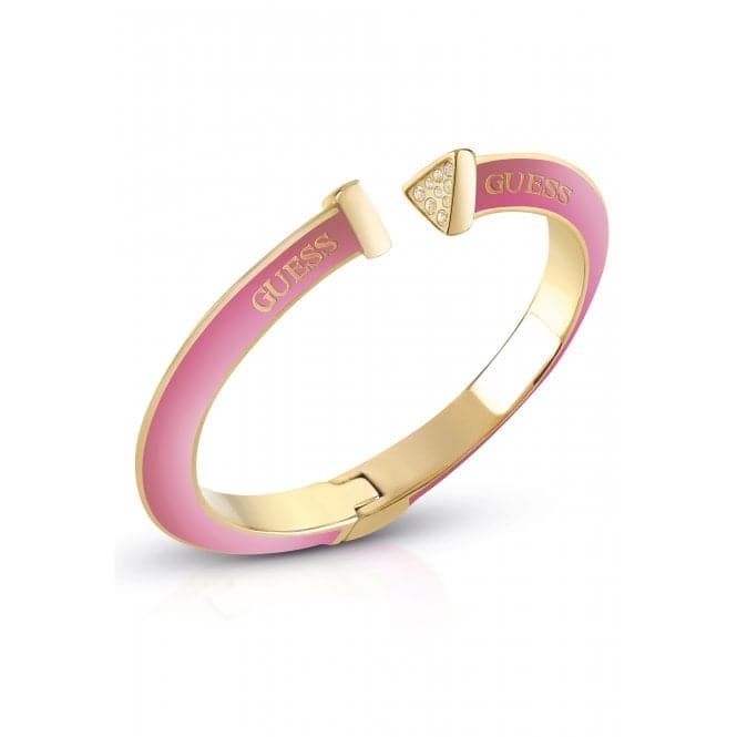 Ladies Gold Plated Pink tone Crystals Bangle UBB01481YGPKLGuess JewelleryUBB01481YGPKL