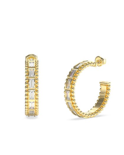 Ladies Golden Globes Hoop Crystals Earrings UBE05233YGGuess JewelleryUBE05233YG