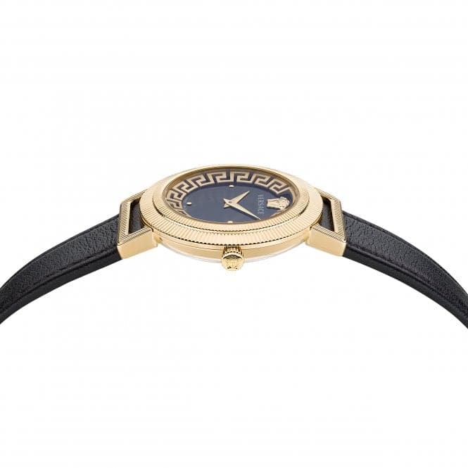 Ladies Greca Chic Gold - Tone Black Watch VE3D00322Versace WatchesVE3D00322