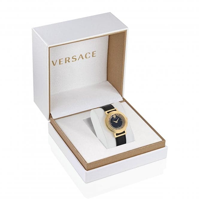 Ladies Greca Chic Gold - Tone Black Watch VE3D00322Versace WatchesVE3D00322