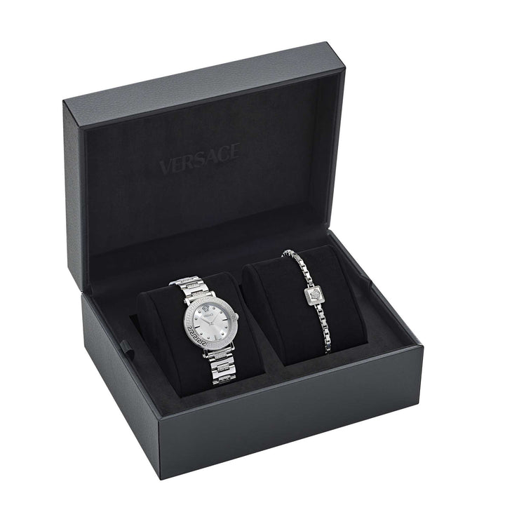 Ladies Greca Sphere Silver White Sunray Watch VE9C00324Versace WatchesVE9C00324