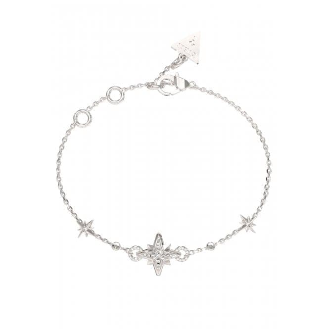 Ladies Guess In The Sky Silver Crystal Bracelet UBB03330RHLGuess JewelleryUBB03330RHL