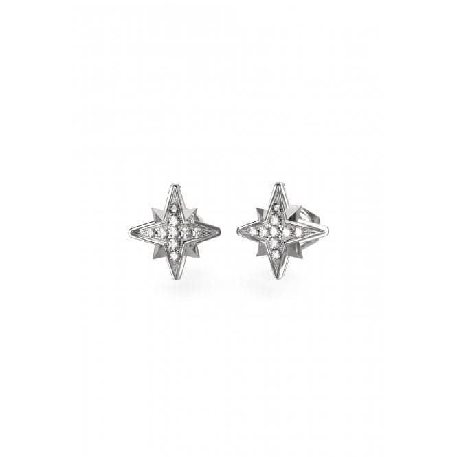 Ladies Guess In The Sky Silver Crystal Earrings UBE03331RHGuess JewelleryUBE03331RH