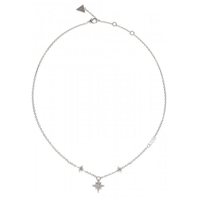 Ladies Guess In The Sky Silver Crystal Necklace UBN03329RHGuess JewelleryUBN03329RH
