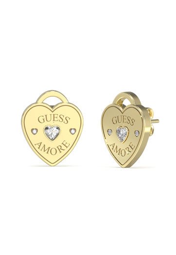 Ladies Heart Stud Crystals Earrings UBE05058YGGuess JewelleryUBE05058YG