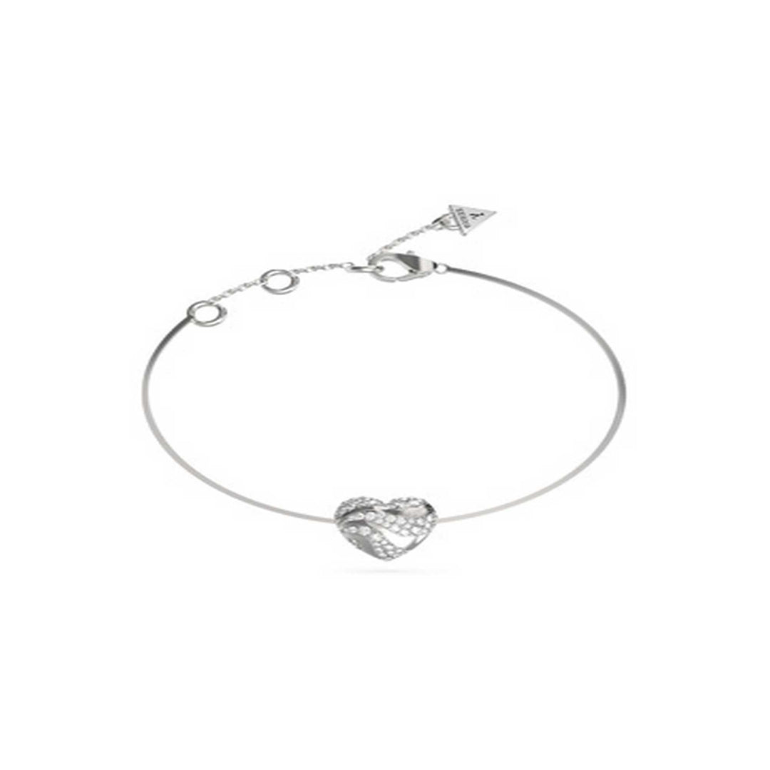 Ladies Heart Waves Snake Chain Bracelet UBB04502RHLGuess JewelleryUBB04502RHL