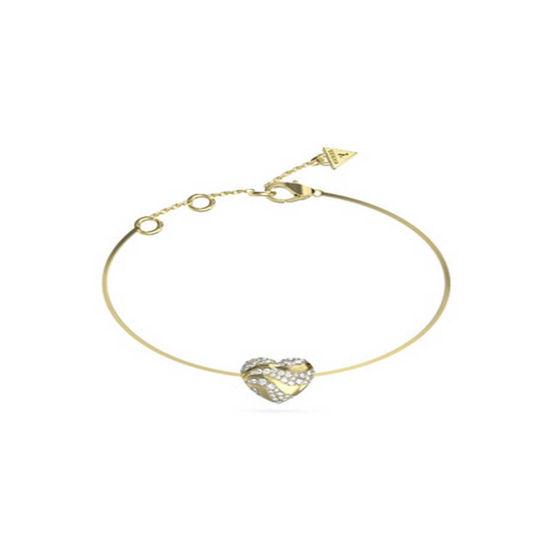 Ladies Heart Waves Snake Chain Bracelet UBB04502YGLGuess JewelleryUBB04502YGL