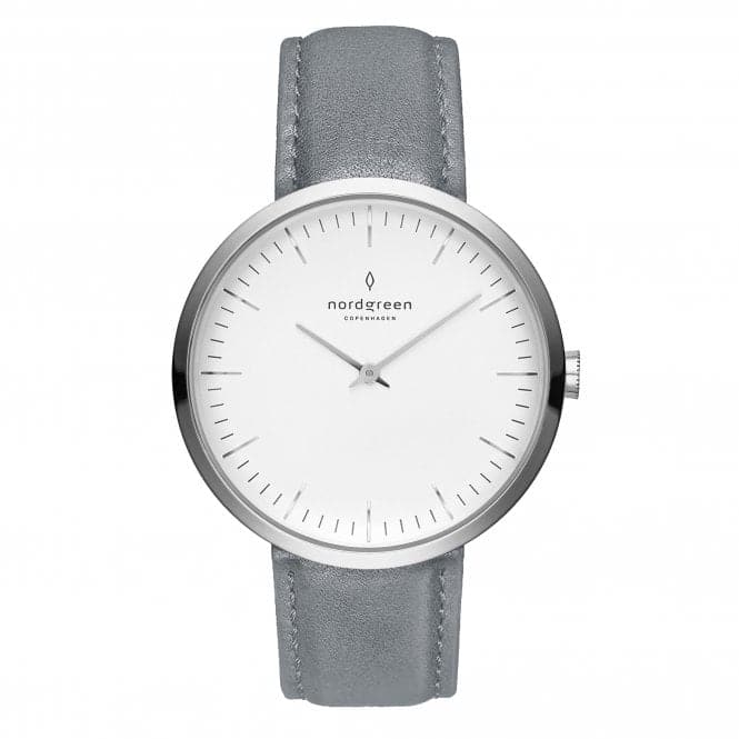 Ladies Infinity Leather Silver 32mm Watch IN32SILEGRXXNordgreenIN32SILEGRXX