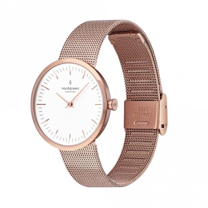 Ladies Infinity Mesh Rose Gold 32mm Watch IN32RGMEROXXNordgreenIN32RGMEROXX