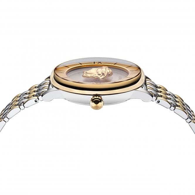 Ladies La Medusa Gold Tone White - Silver Watch VE2R00222Versace WatchesVE2R00222