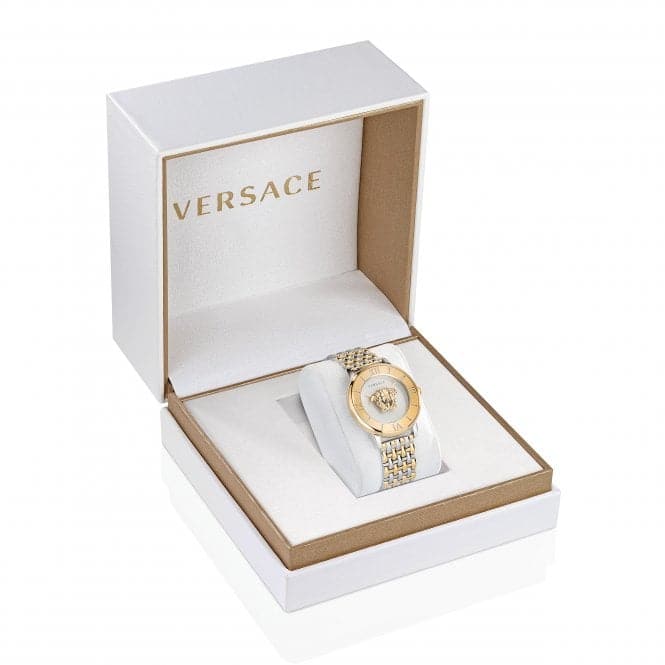 Ladies La Medusa Gold Tone White - Silver Watch VE2R00222Versace WatchesVE2R00222