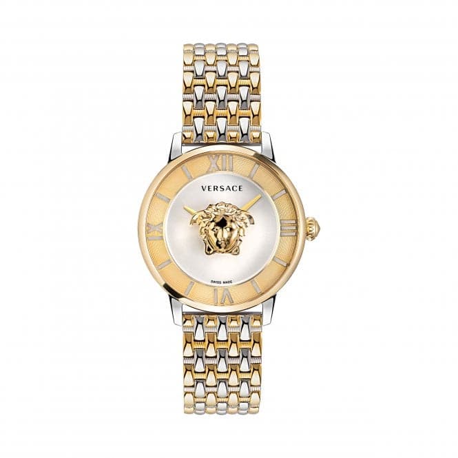 Ladies La Medusa Gold Tone White - Silver Watch VE2R00222Versace WatchesVE2R00222