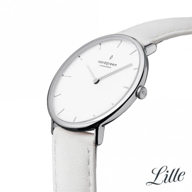 Ladies Native Leather Silver 32mm Watch NR32SILEWHXX