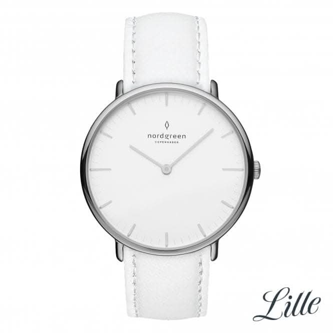 Ladies Native Leather Silver 32mm Watch NR32SILEWHXX