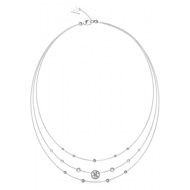 Ladies Perfect Illusion Silver Crystal Necklace UBN03376RHGuess JewelleryUBN03376RH