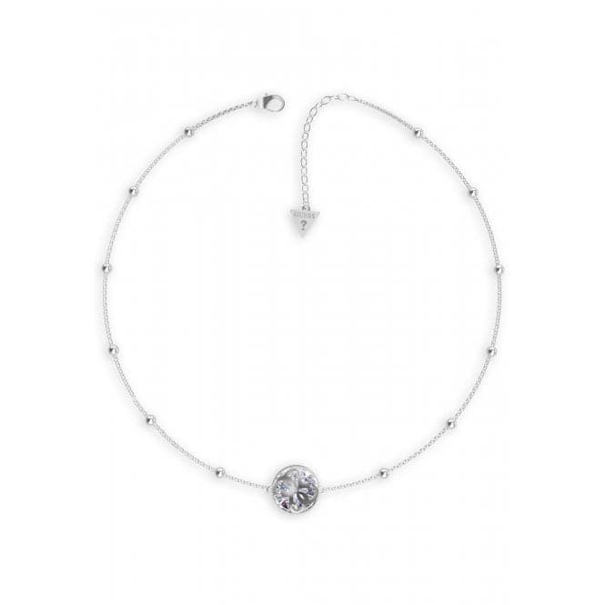 Ladies Rhodium Plated 16 - 18" 4G Crystals Necklace UBN01388RHGuess JewelleryUBN01388RH