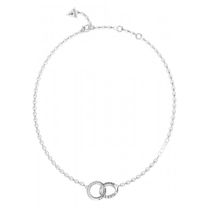 Ladies Rhodium Plated 16 - 18'' Mini Forever Links Necklace UBN02191RHGuess JewelleryUBN02191RH
