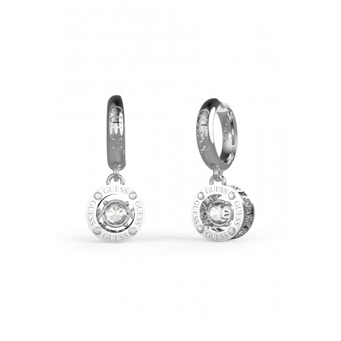 Ladies Rhodium Plated 24mm Crystals Drop Earrings UBE01463RHGuess JewelleryUBE01463RH