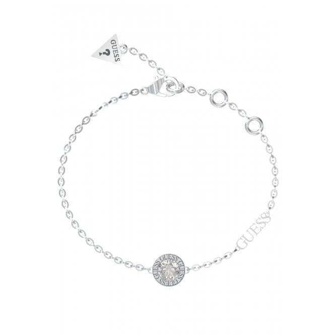 Ladies Rhodium Plated Clear Charm Bracelet UBB02246RHLGuess JewelleryUBB02246RHL
