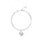 Ladies Rhodium Plated Fine Chain 14mm Heart Bracelet UBB02229RHLGuess JewelleryUBB02229RHL