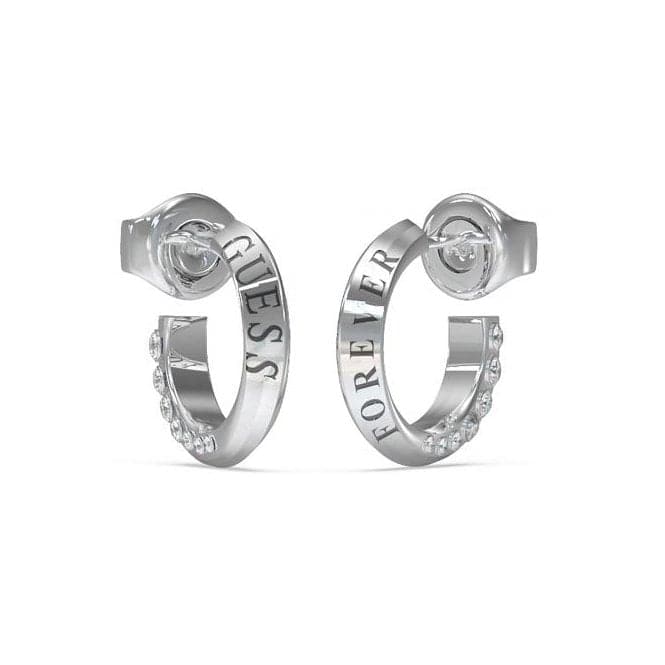 Ladies Rhodium Plated Forever Mini Hoops Earrings UBE02189RHGuess JewelleryUBE02189RH