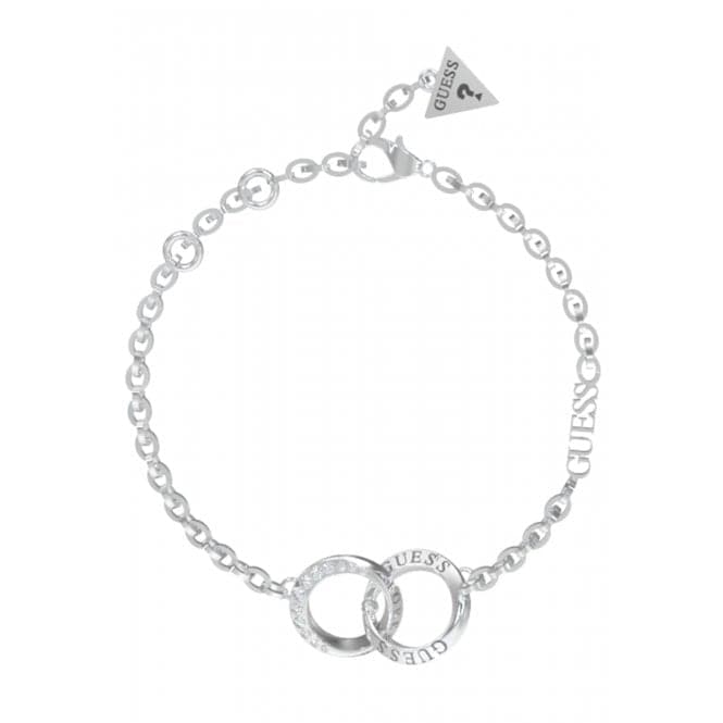 Ladies Rhodium Plated Mini Forever Links Bracelet UBB02187RHLGuess JewelleryUBB02187RHL