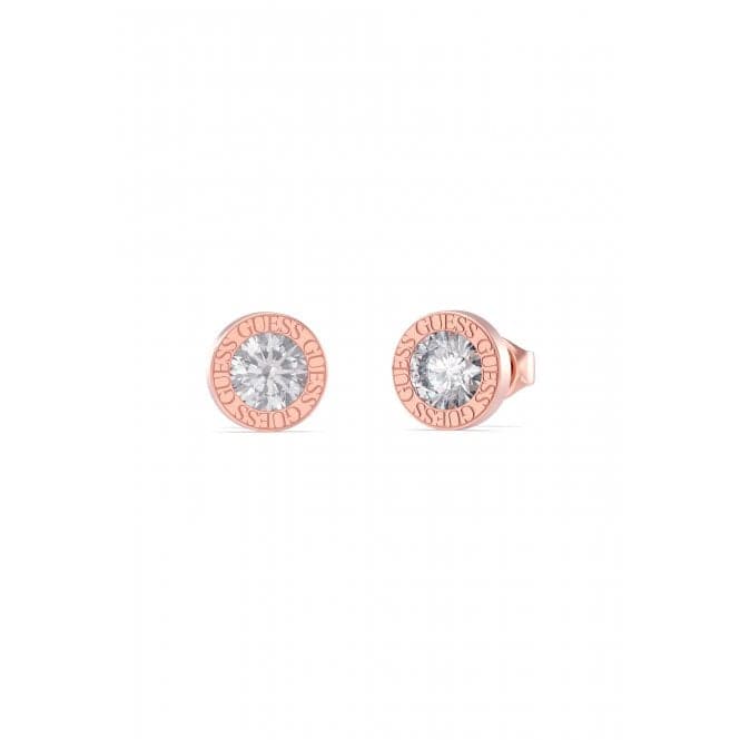 Ladies Rose Gold Plated 10mm Clear Crystal Stud Earrings UBE02244RGGuess JewelleryUBE02244RG