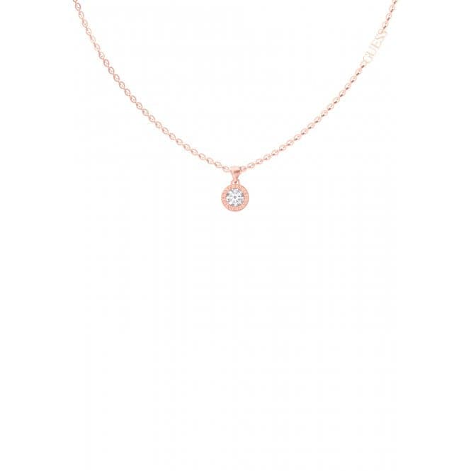 Ladies Rose Gold Plated 16 - 18" Clear Crystal Charm Necklace UBN02245RGGuess JewelleryUBN02245RG