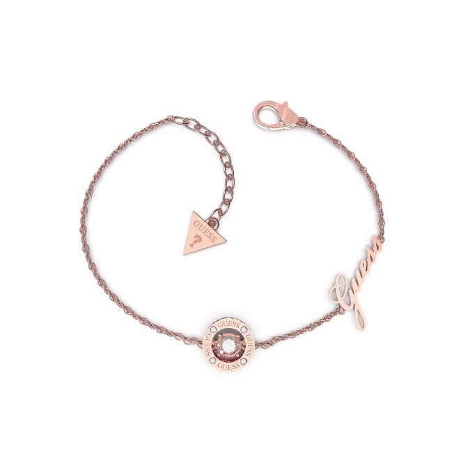 Ladies Rose Gold Plated Charm Crystals Bracelet UBB01462RGLGuess JewelleryUBB01462RGL