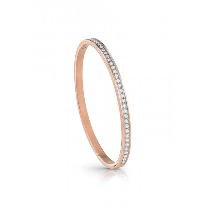 Ladies Rose Gold Plated Clear Crystal Bangle UBB02248RGLGuess JewelleryUBB02248RGL