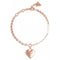 Ladies Rose Gold Plated Fine Chain 14mm Heart Bracelet UBB02229RGLGuess JewelleryUBB02229RGL