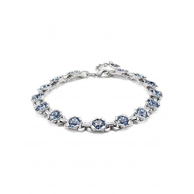 Ladies Silver Blue Faceted Crystals Non Stop Necklace COL1847AZUMTL0UUNOde50COL1847AZUMTL0U