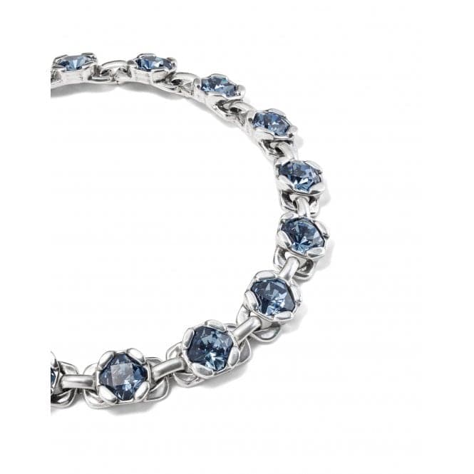 Ladies Silver Blue Faceted Crystals Non Stop Necklace COL1847AZUMTL0UUNOde50COL1847AZUMTL0U