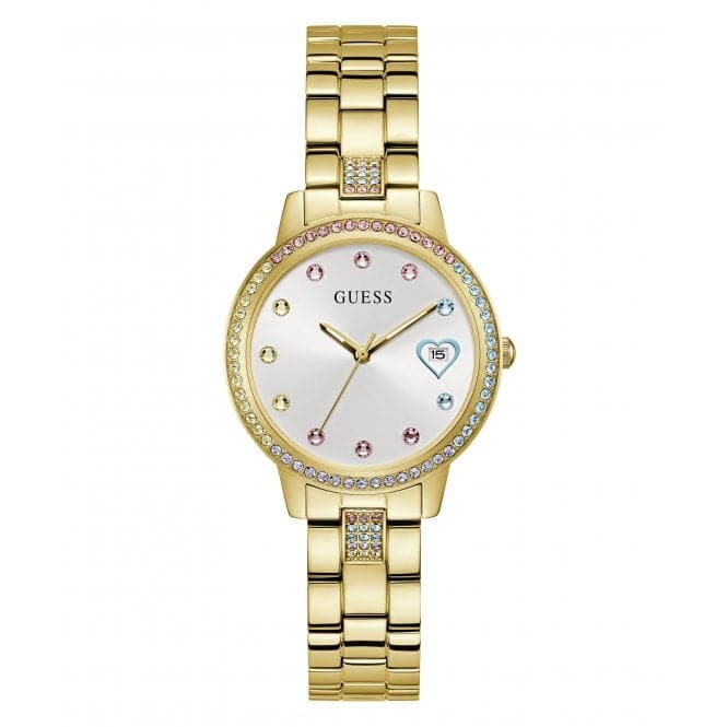 Ladies Three Of Hearts Gold Tone Watch GW0657L2Guess WatchesGW0657L2