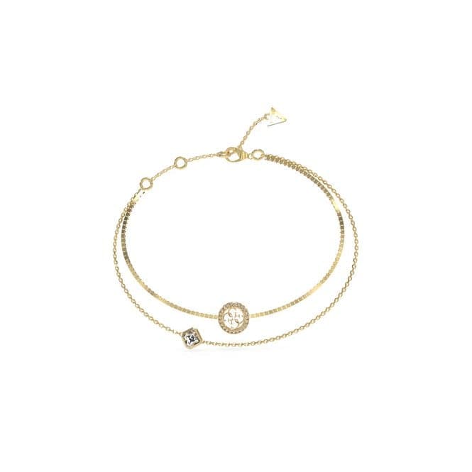 Ladies Two Layers 4G Bracelet UBB04160YGLGuess JewelleryUBB04160YGL