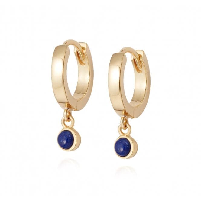 Lapis Healing Huggie Hoops 18ct Gold Plate Earrings HE3004_GPDaisyHE3004_GP