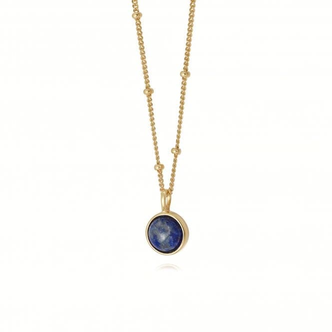 Lapis Healing Stone 18ct Gold Plate Necklace HN1004_GPDaisyHN1004_GP