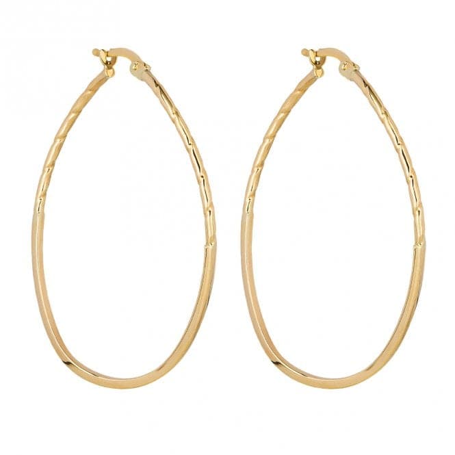 Large Twist Hoop Yellow Gold Earrings GE2411Elements GoldGE2411