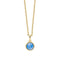 Laura Ashley Stippled Blue Crystal Gold Tone Pendant N4637Laura AshleyN4637