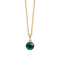 Laura Ashley Stippled Green Crystal Gold Tone Pendant N4639Laura AshleyN4639