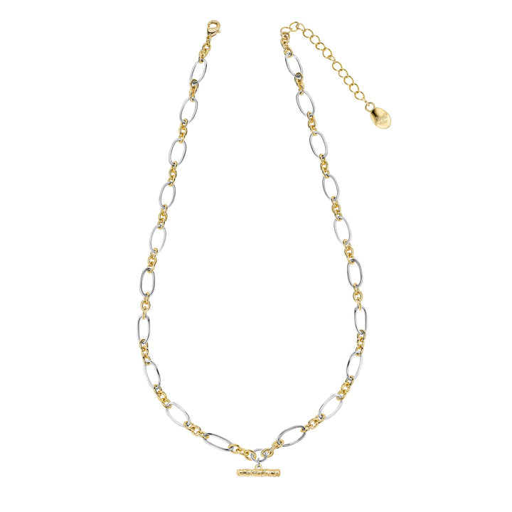 Laura Ashley Two Tone T - Bar Necklace N4640Laura AshleyN4640